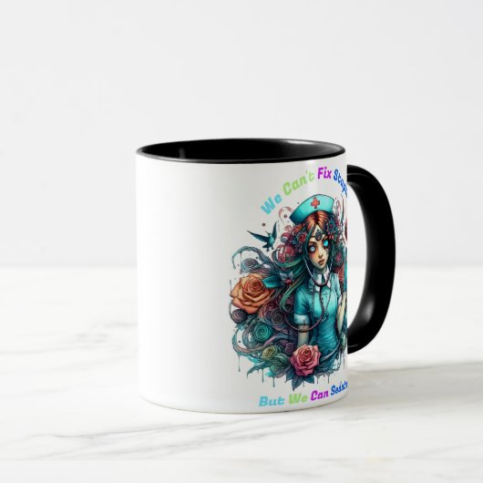 愚かさを修正できない：Etherealナース マグカップ (正面右)