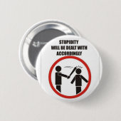 愚かさ 缶バッジ (正面&裏面)