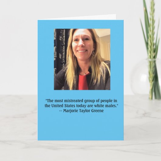 「愚かなおもしろい」誕生日カード カード (正面)