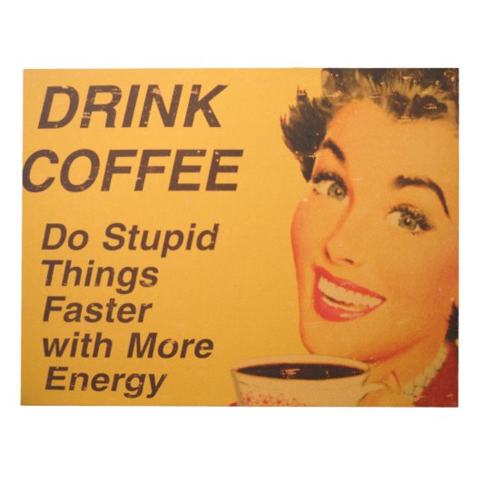 愚かなことをもっと速く行う ノートパッド (正面)