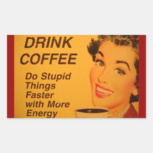 愚かなことをもっと速く行う 長方形シール (正面)