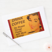 愚かなことをもっと速く行う 長方形シール (封筒)