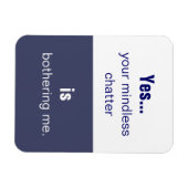 愚かなしのおしゃべりスローガン マグネット (横)