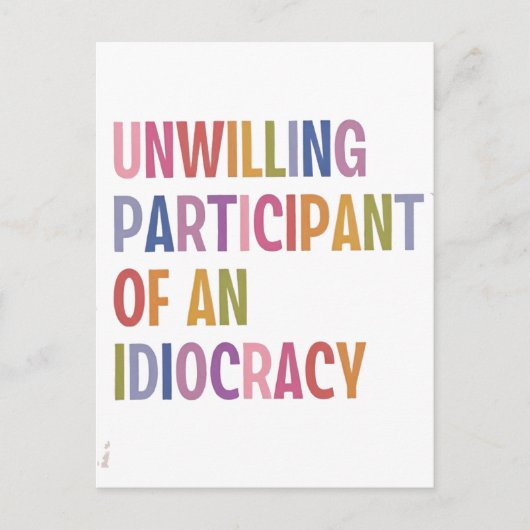 愚かなアンチトランプの不本意な参加者 インビテーションポストカード (正面)