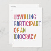 愚かなアンチトランプの不本意な参加者 シーズンポストカード (正面/裏面)