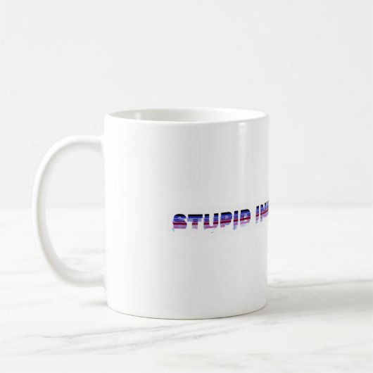 愚かなインクジェットプリンタ! コーヒーマグカップ (左)