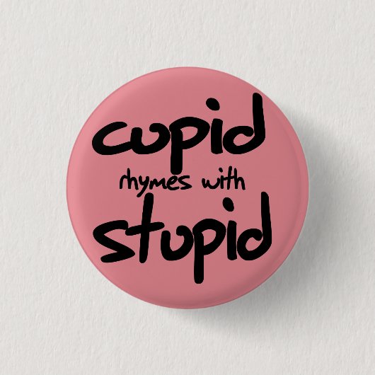 愚かなキューピッド韻 缶バッジ (正面)