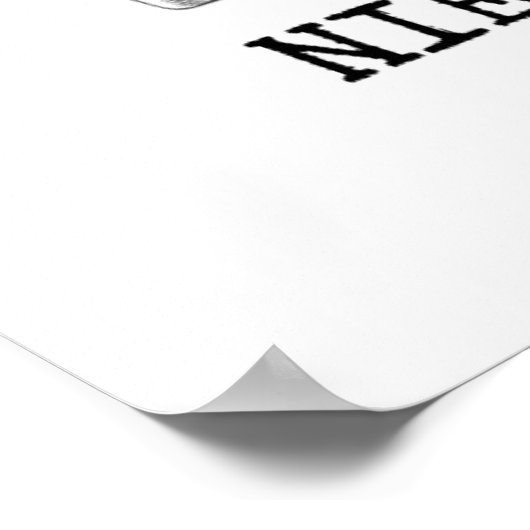 愚かなタイプライター哲学引用文ニーチェ ポスター (角)