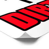 愚かなダートバイクモトクロスポスター ポスター (角)