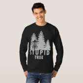 愚かなツリーおもしろいディスクゴルフ Tシャツ (正面フル)