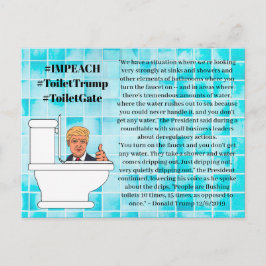 愚かなトランプ引用文、トイレを15回フラッシュ ポストカード