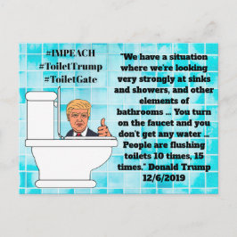 愚かなトランプ引用文、トイレを15回フラッシュ ポストカード