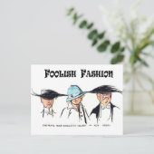 愚かなファッション：異様な帽子 ポストカード (スタンド正面)