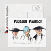 愚かなファッション：異様な帽子 ポストカード (正面/裏面)