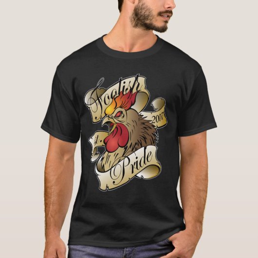 愚かなプライドのロゴ及び背部ティー Tシャツ (正面)