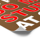 愚かなポスターおもしろいサインの処理 ポスター (角)