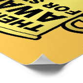 愚かなポスターのサインおもしろいに対する賞なし ポスター (角)