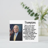 愚かな事トランプははがき土産を言った ポストカード (スタンド正面)