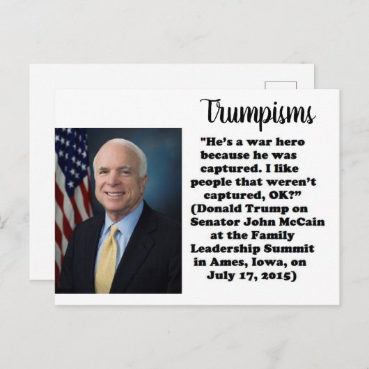 愚かな事トランプははがき土産を言った ポストカード (正面/裏面)