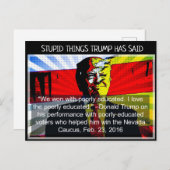 愚かな事トランプははがき土産を言った ポストカード (正面/裏面)