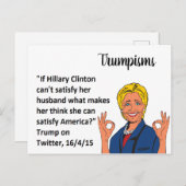 愚かな事トランプははがき土産を言った ポストカード (正面/裏面)