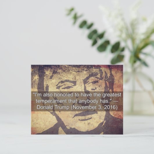 愚かな事トランプははがき土産を言った ポストカード (スタンド正面)