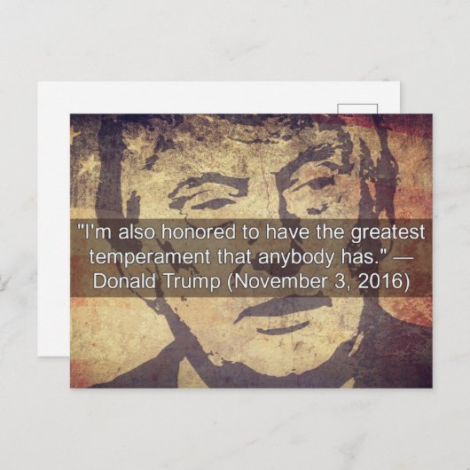 愚かな事トランプははがき土産を言った ポストカード (正面/裏面)
