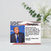 愚かな事トランプははがき土産を言った ポストカード (スタンド正面)