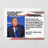 愚かな事トランプははがき土産を言った ポストカード (正面/裏面)