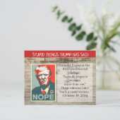 愚かな事トランプははがき土産を言った ポストカード (スタンド正面)