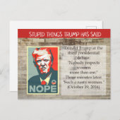 愚かな事トランプははがき土産を言った ポストカード (正面/裏面)