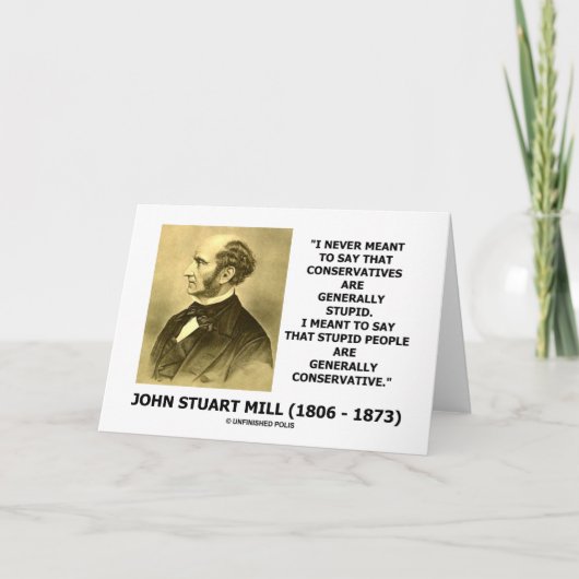愚かな人々は一般に保守的な引用文です カード (正面)
