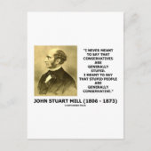 愚かな人々は概して保守的な引用文 ポストカード (正面)