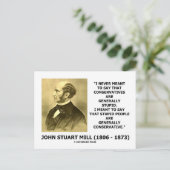 愚かな人々は概して保守的な引用文 ポストカード (スタンド正面)