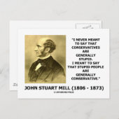 愚かな人々は概して保守的な引用文 ポストカード (正面/裏面)