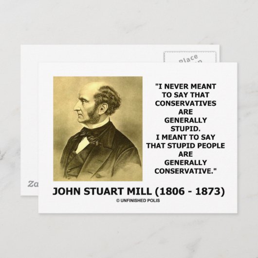 愚かな人々は概して保守的な引用文 ポストカード (正面/裏面)