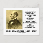 愚かな人々は概して保守的な引用文 ポストカード (正面)