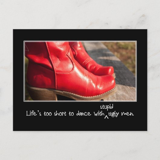 愚かな人が問題であり、醜い人ではない ポストカード (正面)