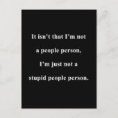 愚かな人ではない人がことわざをおもしろい侮辱する ポストカード (正面)