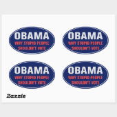 愚かな人のステッカー 楕円形シール (シート)