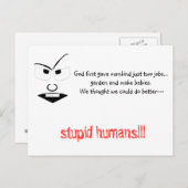 愚かな人間 ポストカード (正面/裏面)