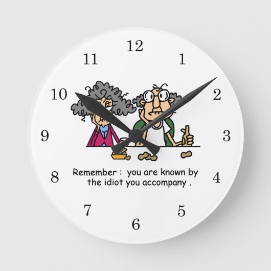 愚かな会社 ラウンド壁時計 (正面)