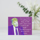 愚かな切り札の引用文が議論の結果インスリン発言 ポストカード (スタンド正面)