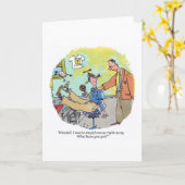 愚かな口実の漫画のグリーティングカード カード (黄色い花)