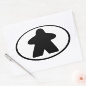 愚かな国 楕円形シール (封筒)