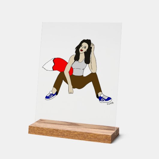 愚かな女 アクリルサイン (傾斜)