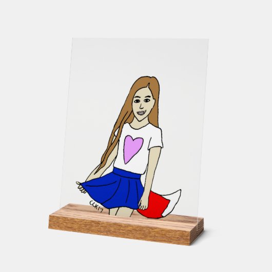 愚かな女 アクリルサイン (傾斜)