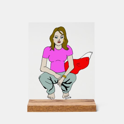 愚かな女 アクリルサイン (正面)