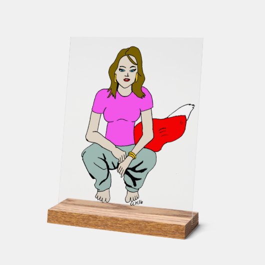 愚かな女 アクリルサイン (傾斜)