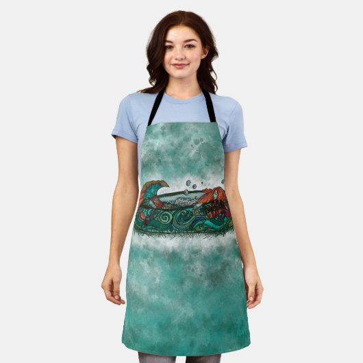 愚かな女 エプロン (着用した状態)